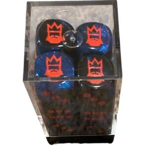 Limited Edition Chessex Gemini Black-Starlight/red 16mm d6 Dice Block (12 dice)